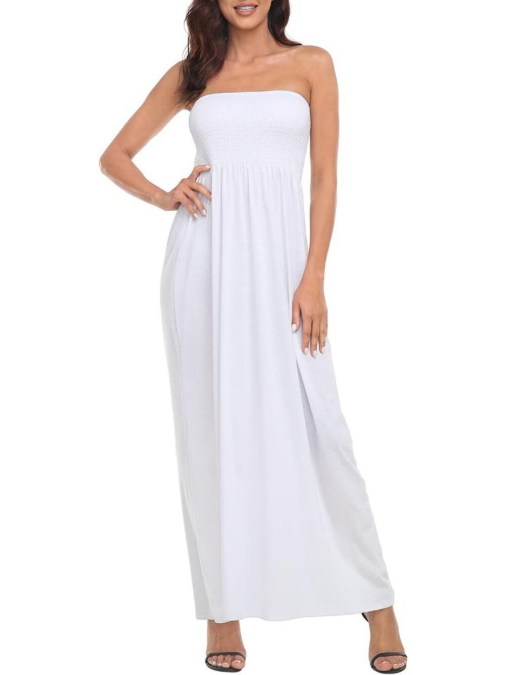 Plus Size Strapless Maxi Dress | Summer Sundress | Smocked Tube Top | Boho Beach
